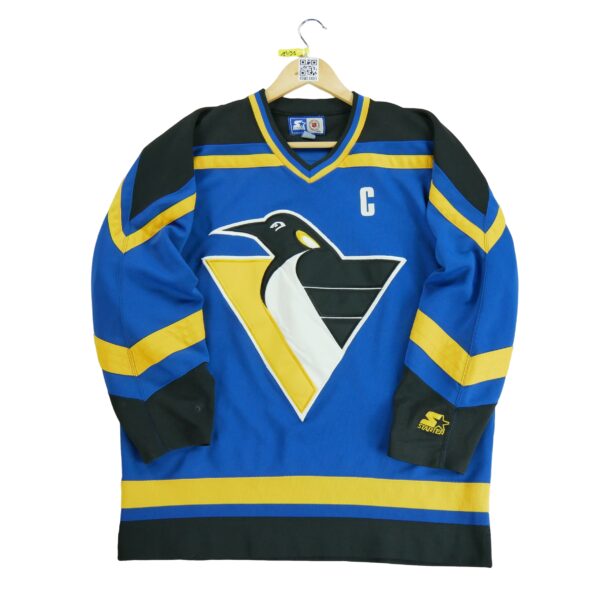 Maillot manches longues homme bleu Starter Equipe Pittsburgh Penguins