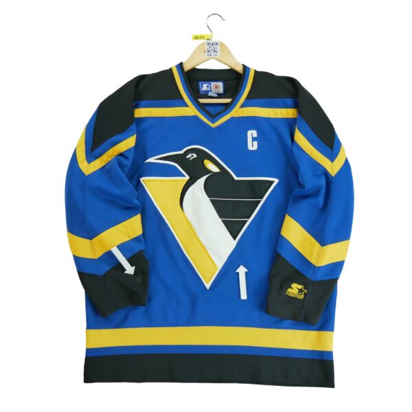 Maillot manches longues homme bleu Starter Equipe Pittsburgh Penguins