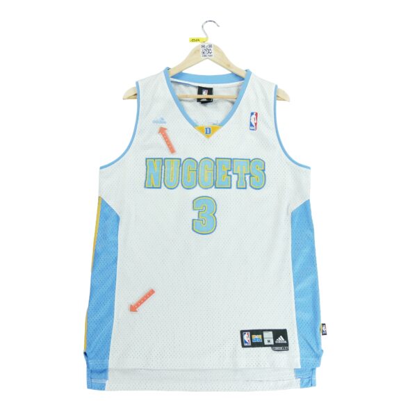 Maillot sans manches homme blanc Adidas Equipe Denver Nuggets