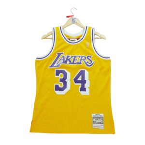 Maillot sans manches homme jaune Mitchell and Ness Equipe Los Angeles Lakers