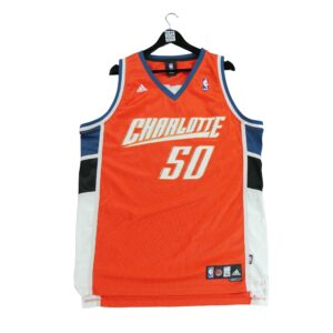 Maillot sans manches homme orange Adidas Equipe Hornets de Charlotte