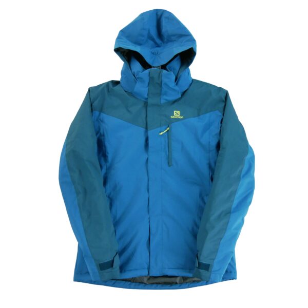 Parka homme manches longues bleu Vintage Col Montant