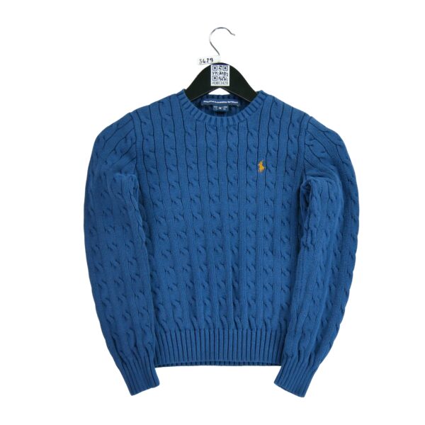 Pull enfant manches longues marine Polo Ralph Lauren Col Rond