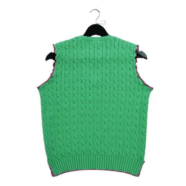 Pull enfant sans manches vert Polo Ralph Lauren Col V