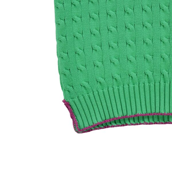 Pull enfant sans manches vert Polo Ralph Lauren Col V