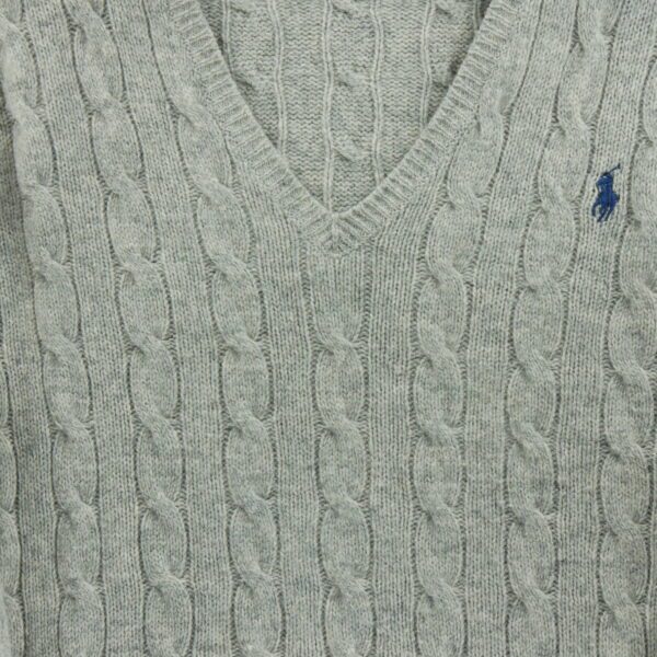 Pull femme manches longues beige Polo Ralph Lauren Col V