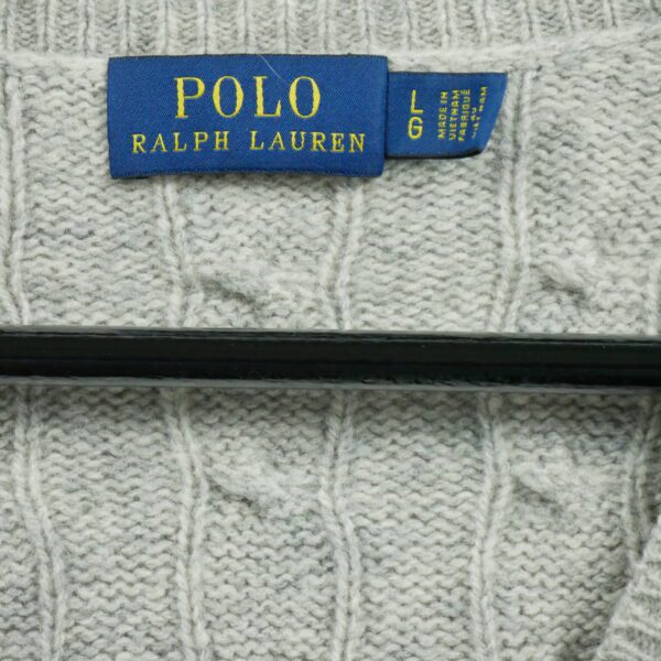 Pull femme manches longues beige Polo Ralph Lauren Col V