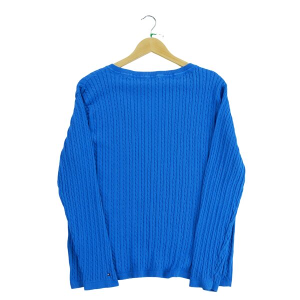 Pull femme manches longues bleu Tommy Hilfiger Col V