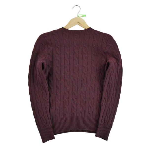 Pull femme manches longues bordeaux Polo Ralph Lauren Col Rond