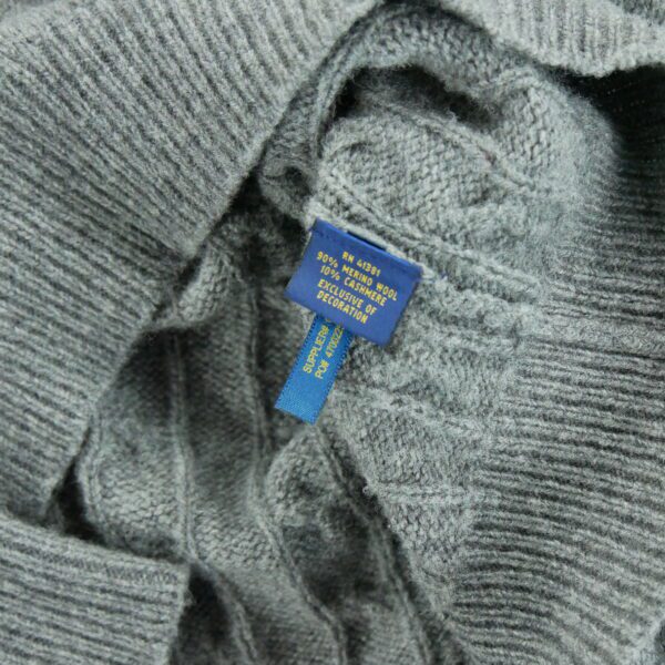 Pull femme manches longues gris Polo Ralph Lauren Col V