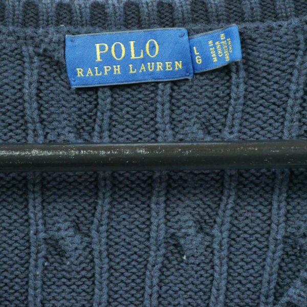 Pull femme manches longues noir Polo Ralph Lauren Col V