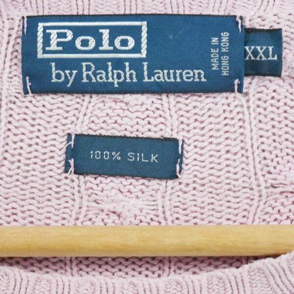 Pull femme manches longues rose Polo Ralph Lauren Col Rond