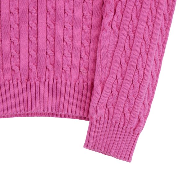 Pull femme manches longues rose Polo Ralph Lauren Col V