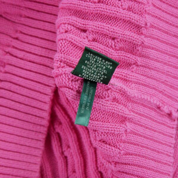 Pull femme manches longues rose Polo Ralph Lauren Col V