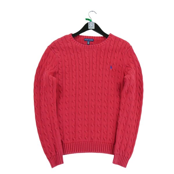 Pull femme manches longues rouge Polo Ralph Lauren Col Rond