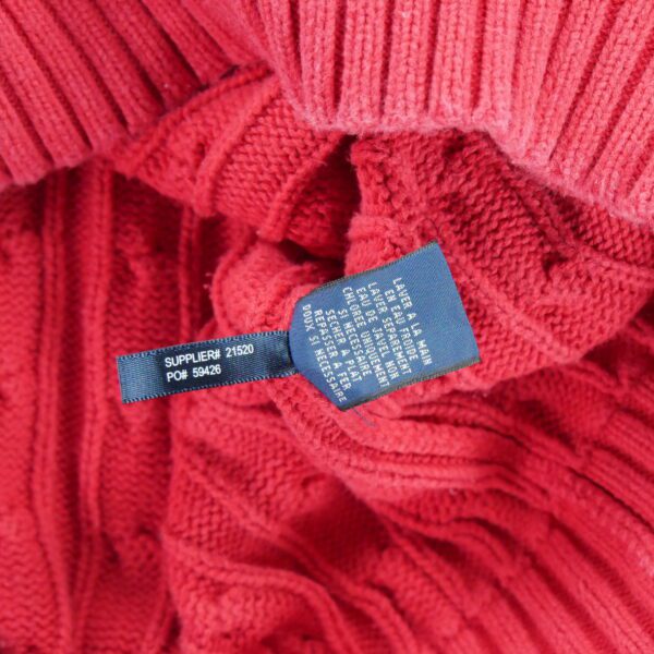 Pull femme manches longues rouge Polo Ralph Lauren Col Rond