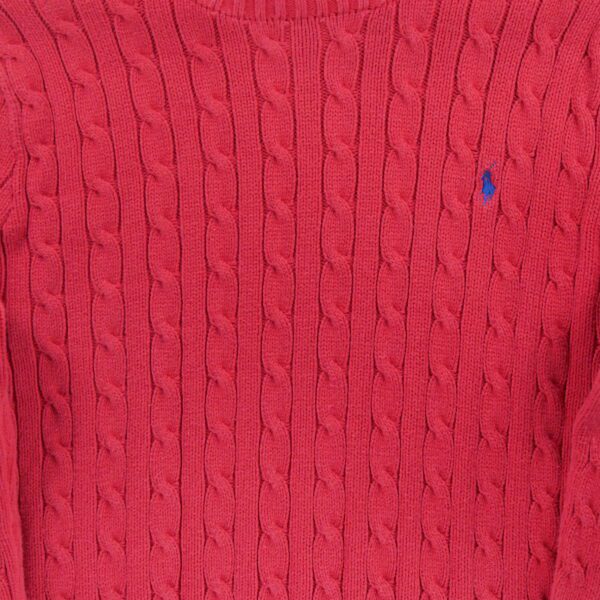 Pull femme manches longues rouge Polo Ralph Lauren Col Rond