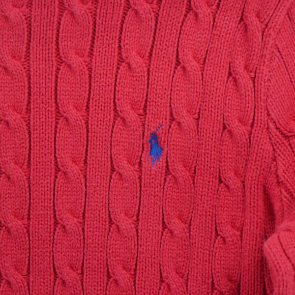 Pull femme manches longues rouge Polo Ralph Lauren Col Rond