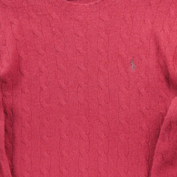 Pull femme manches longues rouge Polo Ralph Lauren Col Rond
