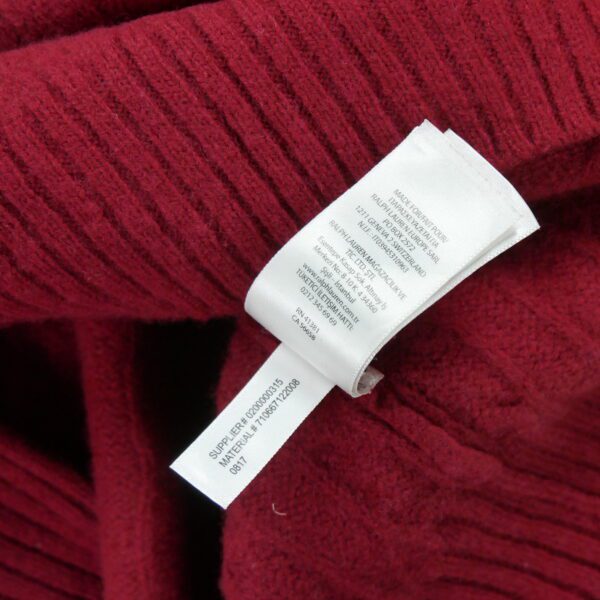 Pull femme manches longues rouge Polo Ralph Lauren Col Rond