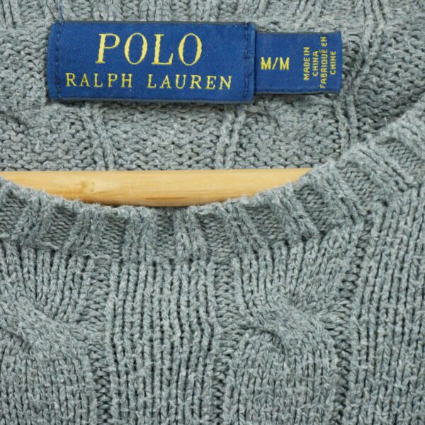 Pull homme manches longues gris Polo Ralph Lauren Col Rond