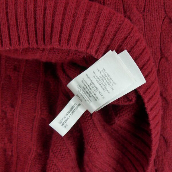 Pull homme manches longues rouge Polo Ralph Lauren Col Rond
