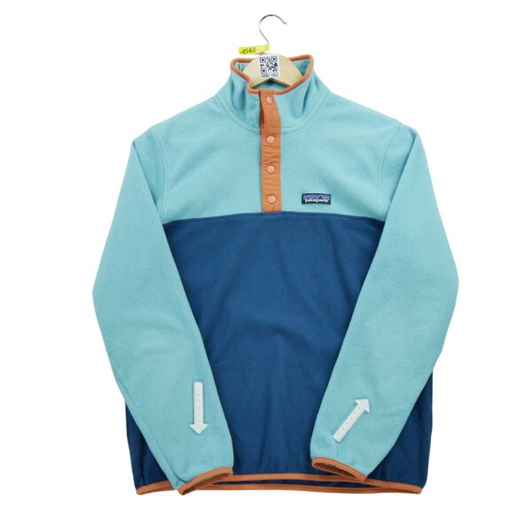 Pull polaires femme manches longues bleu Patagonia Col Montant
