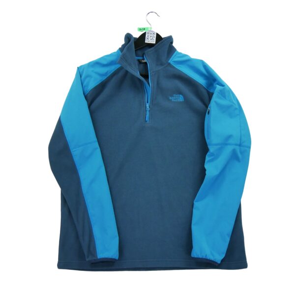 Pull polaires homme manches longues bleu The North Face Col Montant