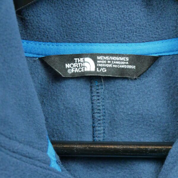 Pull polaires homme manches longues bleu The North Face Col Montant