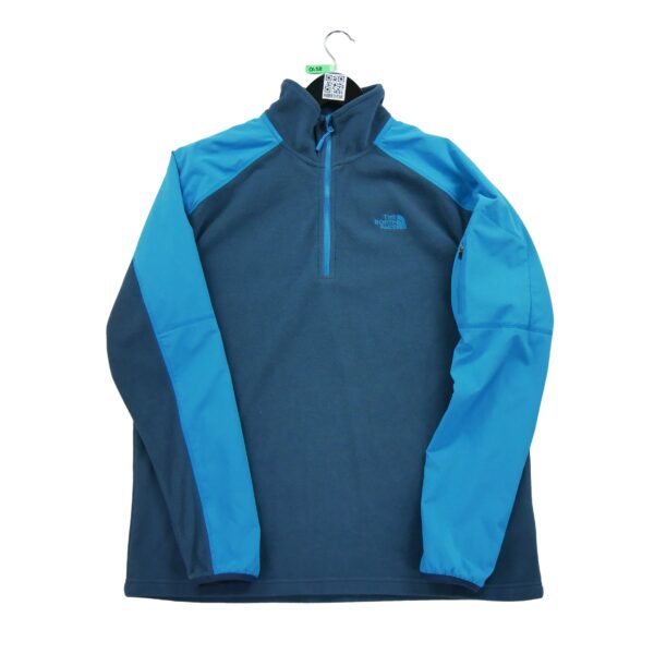 Pull polaires homme manches longues bleu The North Face Col Montant