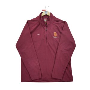 Pull polaires homme manches longues bordeaux Nike Col Montant