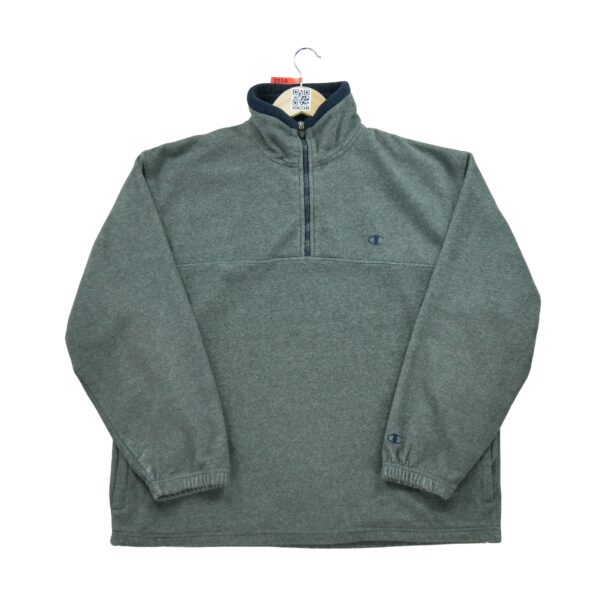 Pull polaires homme manches longues gris Champion Col Montant