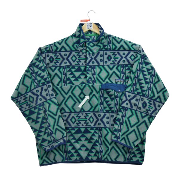 Pull polaires homme manches longues gris Patagonia Motif a motifs Col Montant