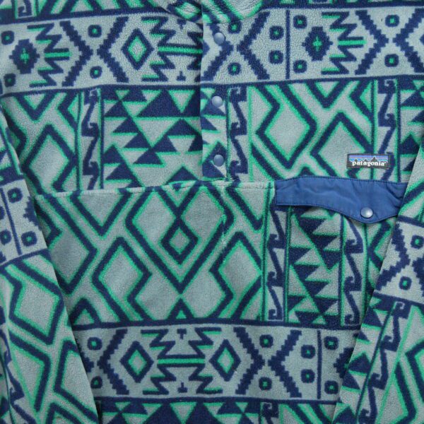 Pull polaires homme manches longues gris Patagonia Motif a motifs Col Montant