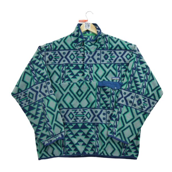 Pull polaires homme manches longues gris Patagonia Motif a motifs Col Montant
