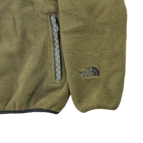 Pull polaires homme manches longues kaki The North Face Col Montant