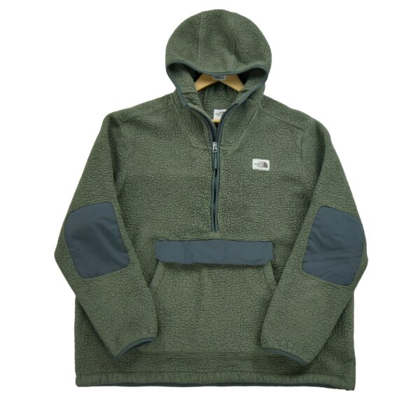 Pull polaires homme manches longues kaki The North Face Col Montant