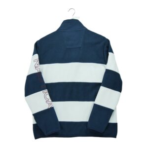 Pull polaires homme manches longues marine Nautica Motif a rayures Col Montant