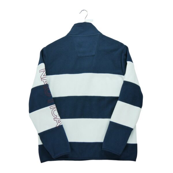 Pull polaires homme manches longues marine Nautica Motif a rayures Col Montant