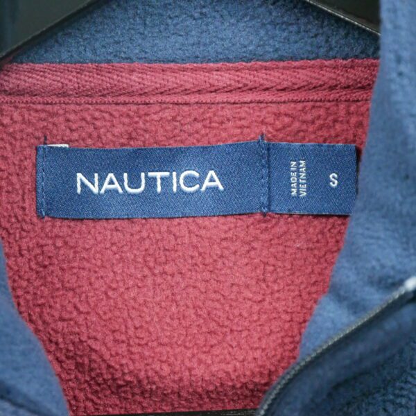 Pull polaires homme manches longues marine Nautica Motif a rayures Col Montant
