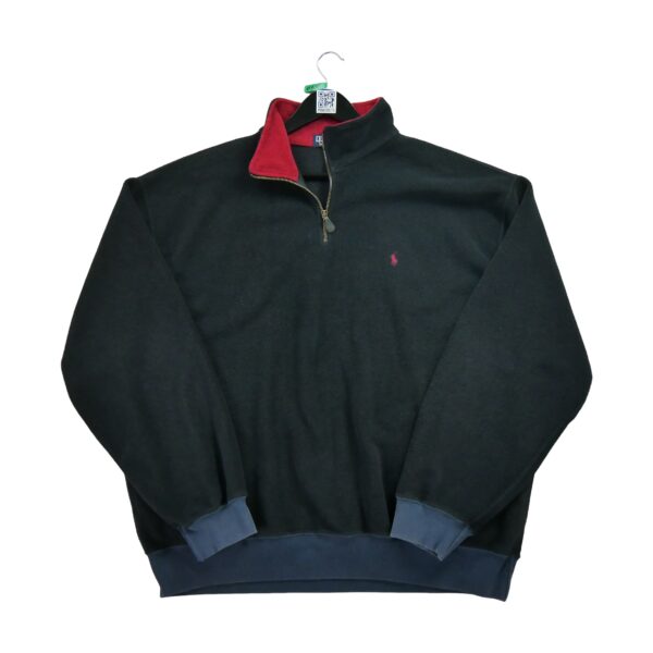 Pull polaires homme manches longues noir Polo Ralph Lauren Col Montant