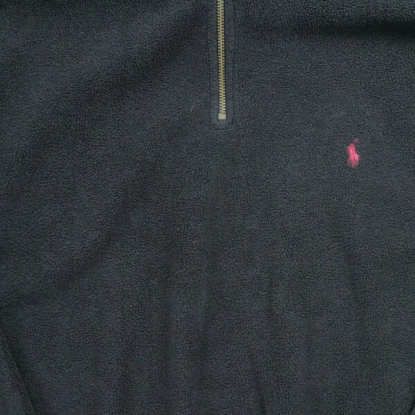 Pull polaires homme manches longues noir Polo Ralph Lauren Col Montant