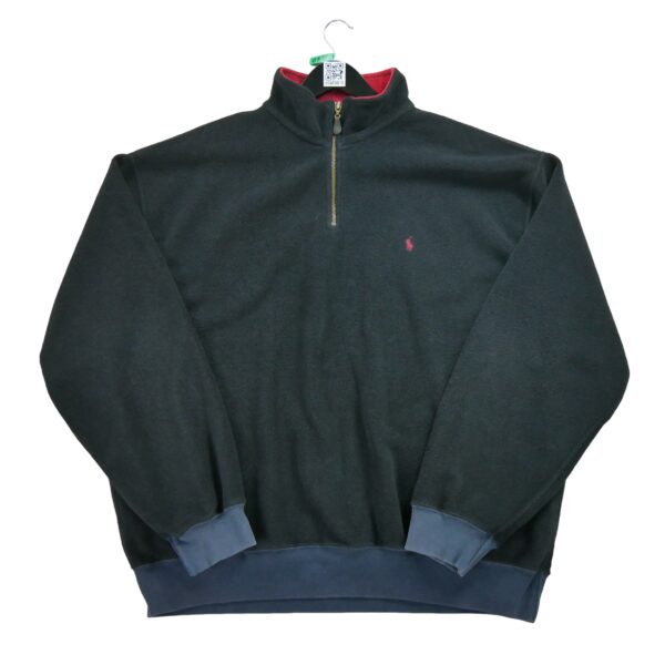 Pull polaires homme manches longues noir Polo Ralph Lauren Col Montant
