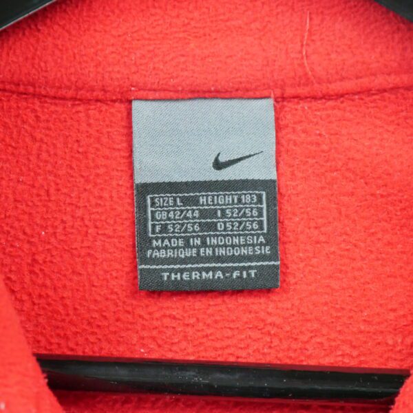 Pull polaires homme manches longues rouge Nike Col Montant