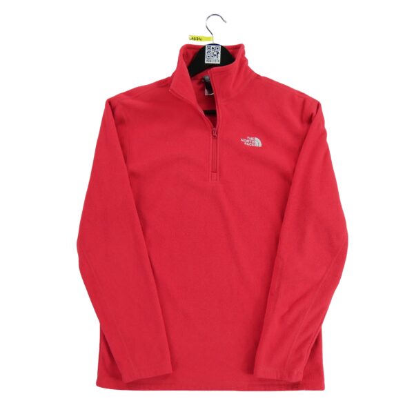 Pull polaires homme manches longues rouge The North Face Col Montant