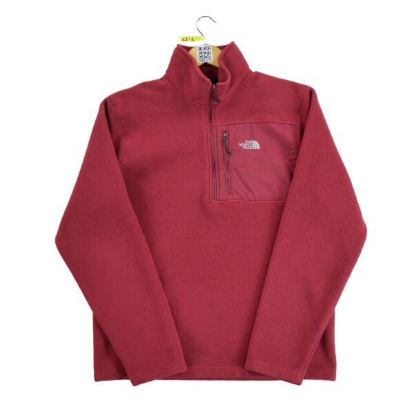 Pull polaires homme manches longues rouge The North Face Col Montant