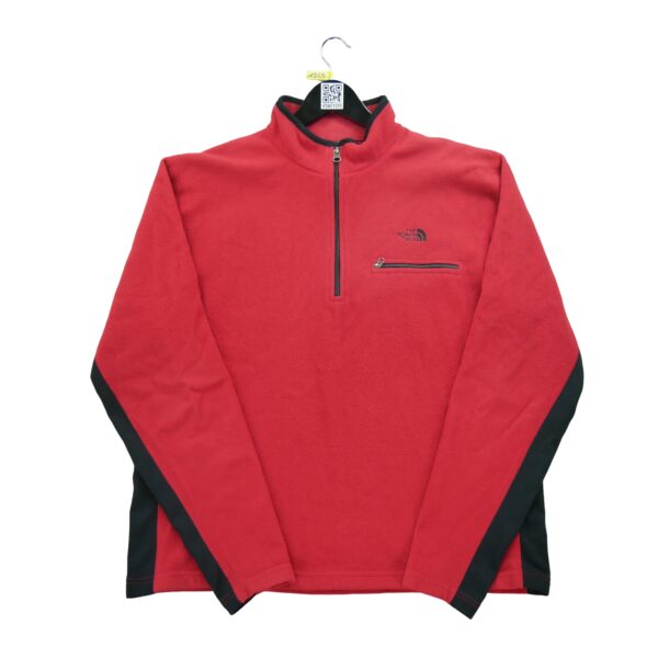 Pull polaires homme manches longues rouge The North Face Col Montant