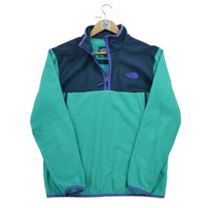 Pull polaires homme manches longues turquoise The North Face Col Montant