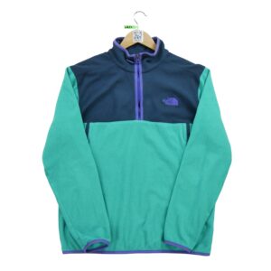 Pull polaires homme manches longues turquoise The North Face Col Montant