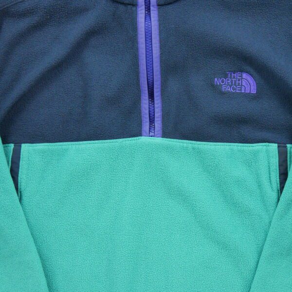 Pull polaires homme manches longues turquoise The North Face Col Montant
